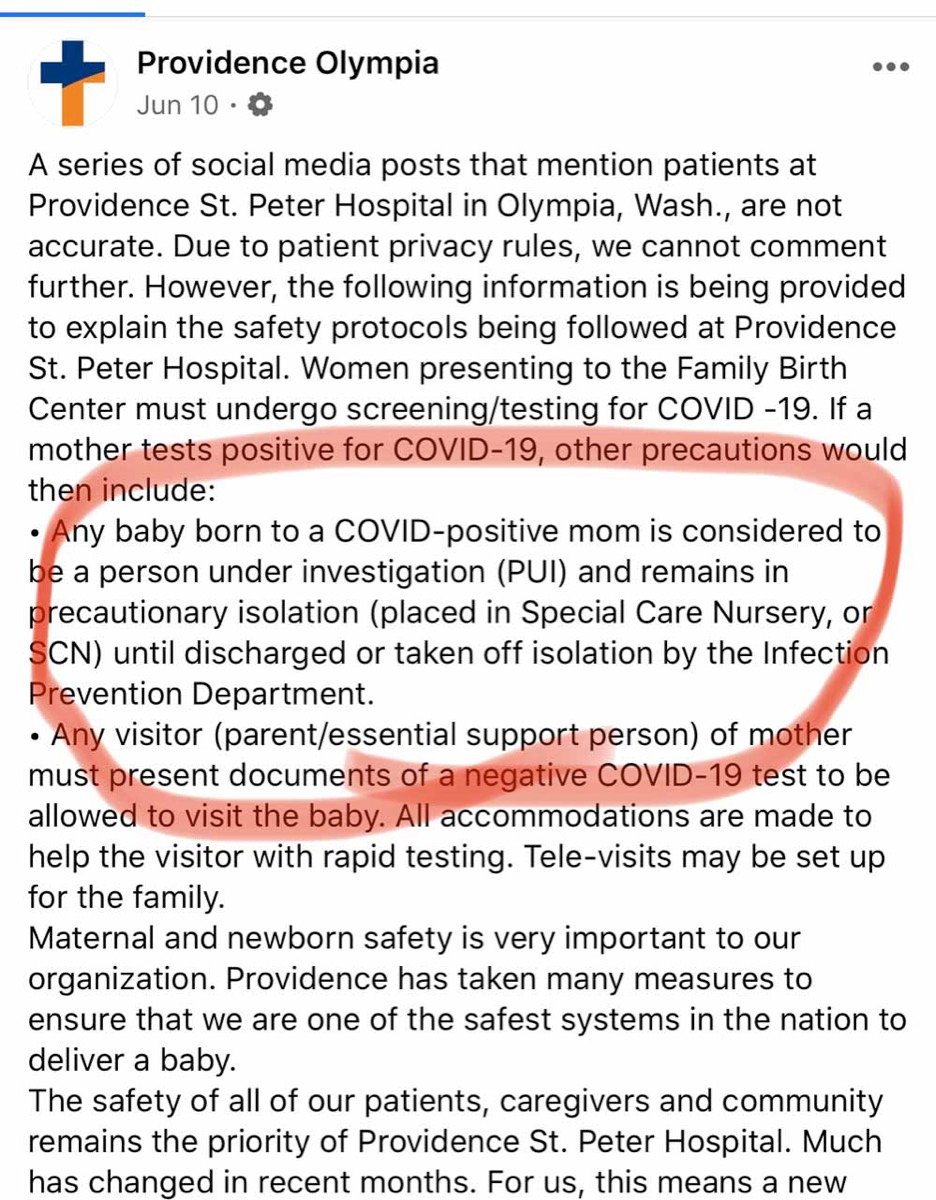 Providence Olympia Facebook post